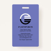 Personalausweis für Blauschattierung Ausweis (Rückseite)