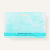 Personalausweis für das Krankenhaus mit Blue Pictu Ausweis (Rückseite)