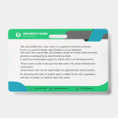 Personalausweis für die Universität Ausweis (Rückseite)