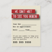 Personalausweis für Haustiere - Personalisierbar Terminkarte (Rückseite)