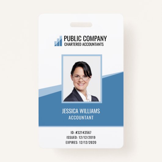 Personalausweis für Mitarbeiter im persönlichen Fo Ausweis (Vorderseite)