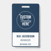 Personalausweis für Mitarbeiter mit Blue Logos Ausweis (Vorderseite)