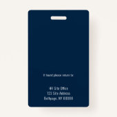Personalausweis für Mitarbeiter mit Blue Logos Ausweis (Rückseite)