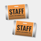 Personalausweis für Orange und Stahl Ausweis (Front & Back)