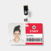 Personalausweis für Red Business Foto Ausweis (Vorderseite mit Clip)