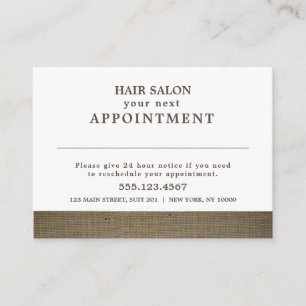 Personalausweis für rustikales Land Burlap Begleitkarte