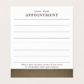 Personalausweis für rustikales Land Burlap Visitenkarten (Innenseite Aufgefaltet)