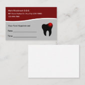 Personalausweis für Zahnärzte Erinnerung Terminkarte (Vorne/Hinten)