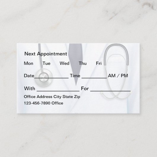 Personalausweise des Arztes Bulk Budget Terminkarte (Vorderseite)