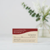 Personalausweise des Arztes Terminkarte (Stehend Vorderseite)