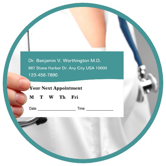 Personalausweise des Arztes Terminkarte