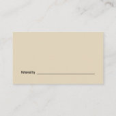 Personalausweise des Arztes Terminkarte (Rückseite)