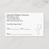 Personalausweise des Arztes Visitenkarte (Vorderseite)