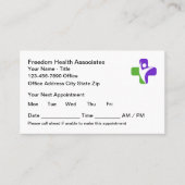 Personalausweise des Gesundheitsamtes Terminkarte (Vorderseite)