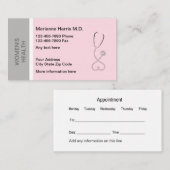 Personalausweise für Ärzte für Frauengesundheit Terminkarte (Vorne/Hinten)