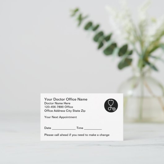 Personalausweise für Ärzte Terminkarte (Stehend Vorderseite)