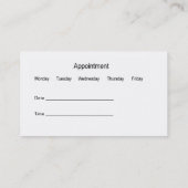 Personalausweise für Zahnärzte Visitenkarte (Rückseite)