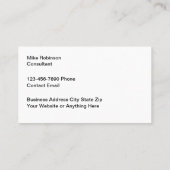 Personalberatung Visitenkarten Visitenkarte (Rückseite)