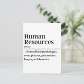 Personaldefinition Postkarte (Stehend Vorderseite)