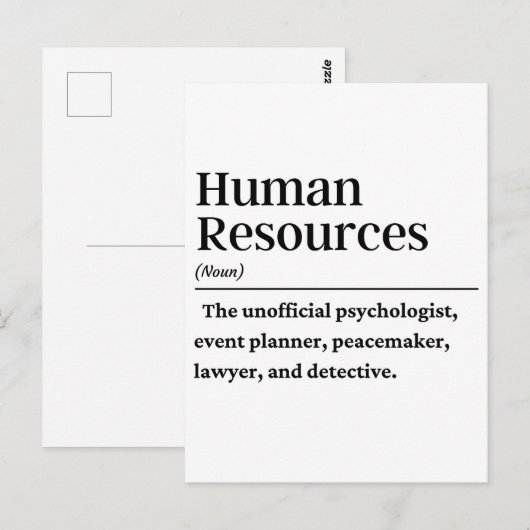 Personaldefinition Postkarte (Vorne/Hinten)