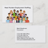 Personaldienst der Anstellung Visitenkarte (Vorne/Hinten)