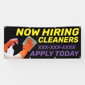 Personaleinstellungen für Cleaners finden heute gr Banner (Horizontal)