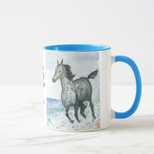 Personalisable Connemara Pony-Kaffee-Tasse Tasse (Rechts)