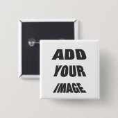 Personalisable stellen Ihr eigenes quadratisches Button (Vorne & Hinten)