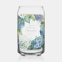 Personalise Bridal Shower Blue Hydrangeas
