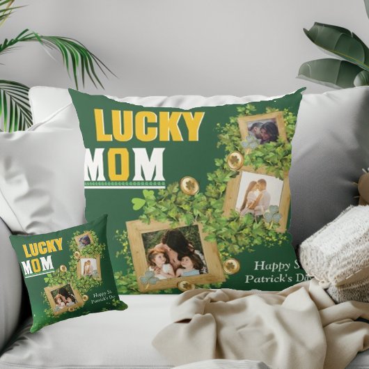 Personalise Name And Photo St. Patrick's Day Green Kissen
