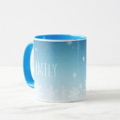 personalise name snowflake winter cold vibe mug  tasse (Vorderseite Links)