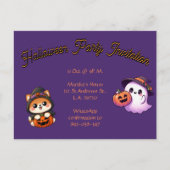 Personalise this Halloween Party postal card Postkarte (Vorderseite)