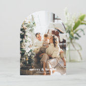 Personalise Your Own Photo And Text Christmas Card Einladung (Stehend Vorderseite)