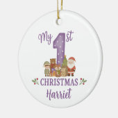 Personalised 1st Christmas Tree Decoration  Keramik Ornament (Links)