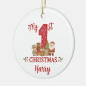Personalised 1st Christmas Tree Decoration Keramik Ornament (Links)
