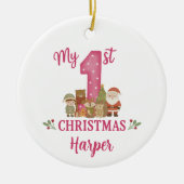 Personalised 1st Christmas Tree Decoration  Keramik Ornament (Vorne)
