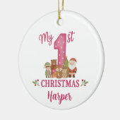 Personalised 1st Christmas Tree Decoration Keramik Ornament (Links)