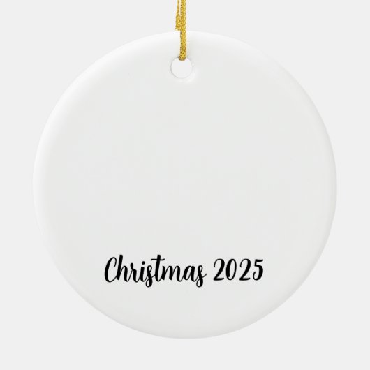Personalised 1st Christmas Tree Decoration  Keramik Ornament (Hinten)