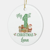 Personalised 1st Christmas Tree Decoration Keramik Ornament (Links)