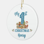 Personalised 1st Christmas Tree Decoration  Keramik Ornament (Links)