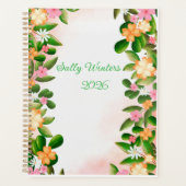Personalised 2026 Floral Planner Planer (Vorderseite)