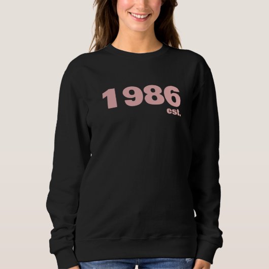 Personalised 40th Fun Typography Custom Sweater Sweatshirt (Vorderseite)