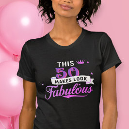 Personalised 50th Birthday T-Shirt for Women