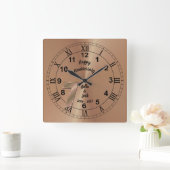 Personalised 7th Copper Anniversary Gift Idea Quadratische Wanduhr (Zuhause)