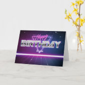 Personalised 80s Birthday Card Karte (Gelbe Blume)