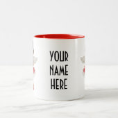 Personalised Angel for Christmas Zweifarbige Tasse (Mittel)