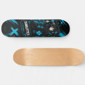 Personalised Anime Cyan Skateboard Deck (Horizontal)