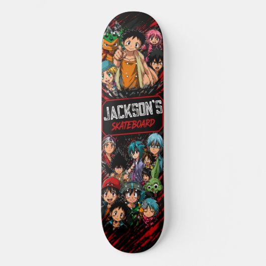 Personalised Anime Gift Skateboard Deck (Vorderseite)