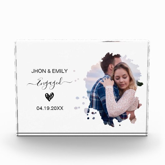 Personalised Anniversary Photo Gift For Couple Fotoblock (Vorderseite)
