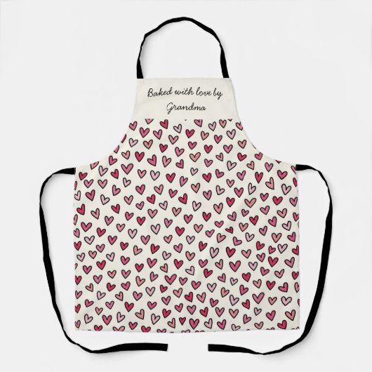 Personalised Apron - Baked with Love Schürze (Vorderseite)